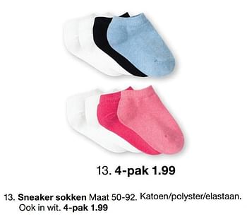 Aanbiedingen Sneaker sokken - Huismerk - Zeeman  - Geldig van 01/02/2021 tot 30/06/2021 bij Zeeman