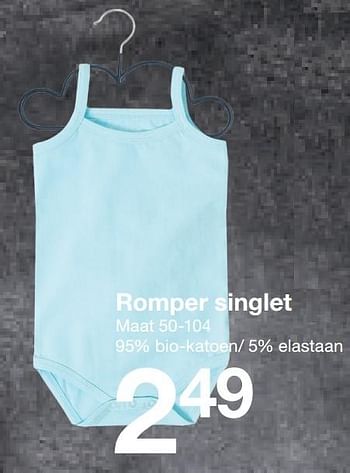 Aanbiedingen Romper singlet - Huismerk - Zeeman  - Geldig van 01/02/2021 tot 30/06/2021 bij Zeeman