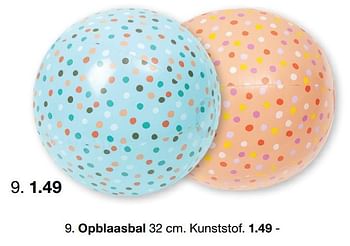 Aanbiedingen Opblaasbal - Huismerk - Zeeman  - Geldig van 01/02/2021 tot 30/06/2021 bij Zeeman
