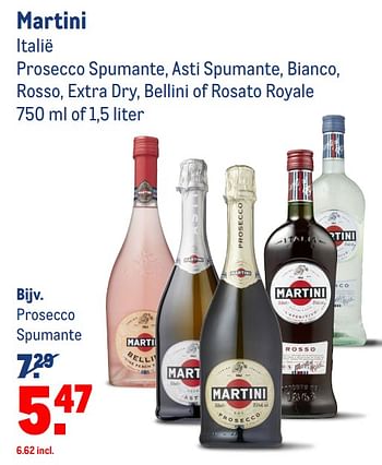 Aanbiedingen Martini italië prosecco spumante - Martini - Geldig van 23/06/2021 tot 20/07/2021 bij Makro