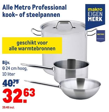 Aanbiedingen Alle metro professional kook- of steelpannen - Huismerk - Makro - Geldig van 23/06/2021 tot 20/07/2021 bij Makro