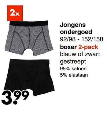 Aanbiedingen Jongens ondergoed boxer - Huismerk - Wibra - Geldig van 21/06/2021 tot 04/07/2021 bij Wibra