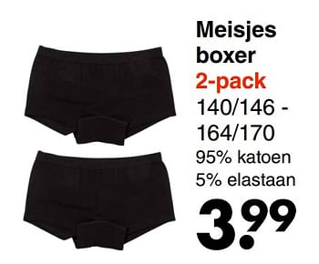 Aanbiedingen Meisjes boxer - Huismerk - Wibra - Geldig van 21/06/2021 tot 04/07/2021 bij Wibra