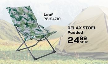 Aanbiedingen Relax stoel padded leaf - Huismerk - Supra Bazar - Geldig van 22/06/2021 tot 27/07/2021 bij Supra Bazar