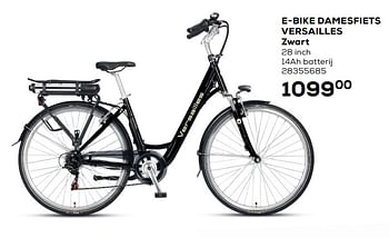 Aanbiedingen E-bike damesfiets versailles zwart - Adore - Geldig van 22/06/2021 tot 27/07/2021 bij Supra Bazar