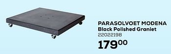Aanbiedingen Parasolvoet modena black polished graniet - Platinum Casual Living - Geldig van 22/06/2021 tot 27/07/2021 bij Supra Bazar