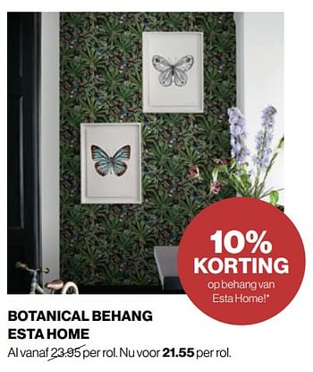 Aanbiedingen Botanical behang esta home - Huismerk - Roobol - Geldig van 19/06/2021 tot 23/07/2021 bij Roobol