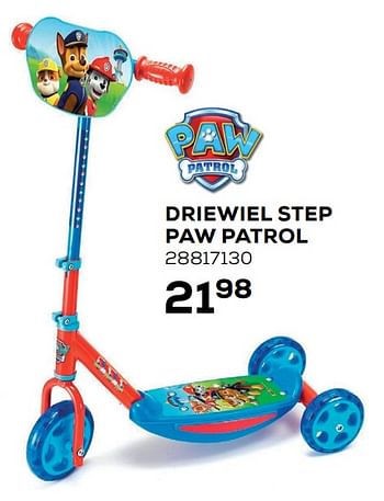 Aanbiedingen Driewiel step paw patrol - PAW  PATROL - Geldig van 22/06/2021 tot 27/07/2021 bij Supra Bazar