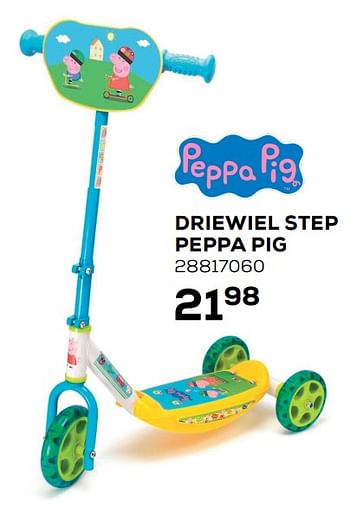 Aanbiedingen Driewiel step peppa pig - Peppa  Pig - Geldig van 22/06/2021 tot 27/07/2021 bij Supra Bazar