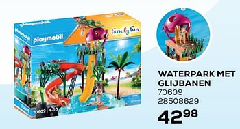 Aanbiedingen Waterpark met glijbanen 70609 - Playmobil - Geldig van 22/06/2021 tot 27/07/2021 bij Supra Bazar