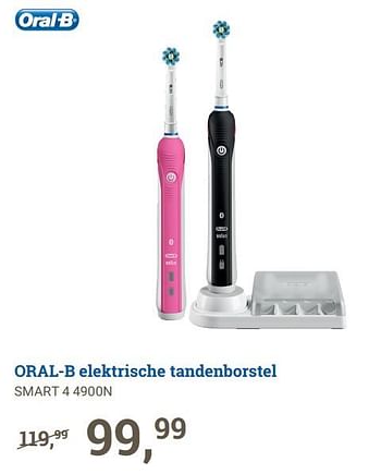 Aanbiedingen Oral-b elektrische tandenborstel smart 4 4900n - Oral-B - Geldig van 21/06/2021 tot 04/07/2021 bij BCC