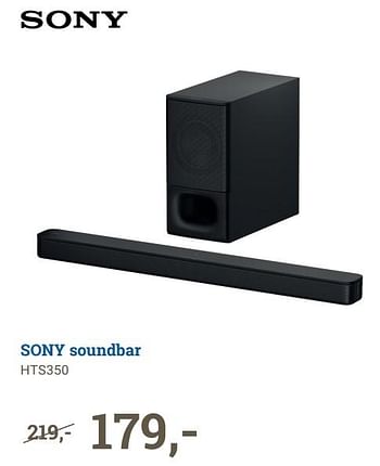Aanbiedingen Sony soundbar hts350 - Sony - Geldig van 21/06/2021 tot 04/07/2021 bij BCC