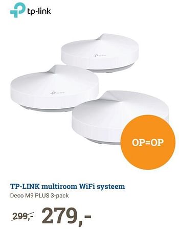 Aanbiedingen Tp-link multiroom wifi systeem deco m9 plus - TP-LINK - Geldig van 21/06/2021 tot 04/07/2021 bij BCC