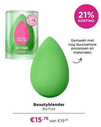 Aanbiedingen Beautyblender bio pure - Beautyblender - Geldig van 21/06/2021 tot 04/07/2021 bij Ici Paris XL