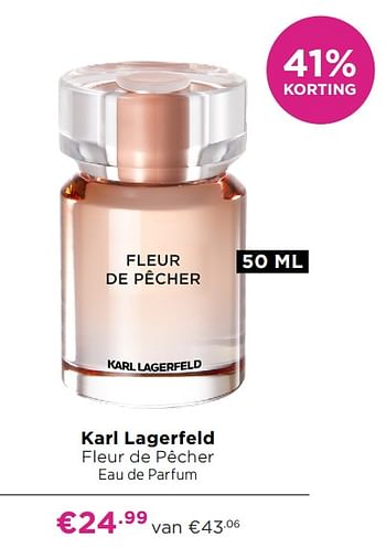 Aanbiedingen Karl lagerfeld fleur de pêcher eau de parfum - Karl Lagerfeld - Geldig van 21/06/2021 tot 04/07/2021 bij Ici Paris XL