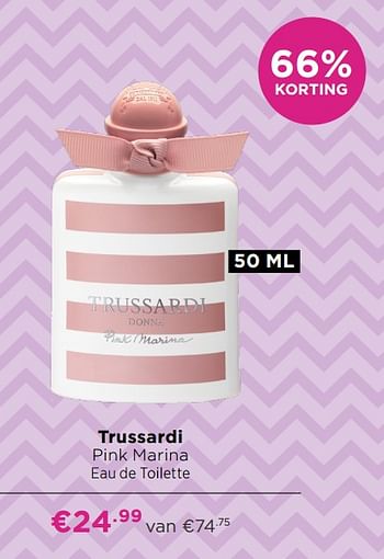 Aanbiedingen Trussardi pink marina eau de toilette - Trussardi - Geldig van 21/06/2021 tot 04/07/2021 bij Ici Paris XL