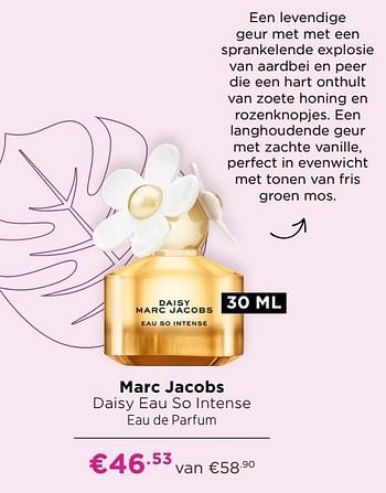 Aanbiedingen Marc jacobs daisy eau so intense eau de parfum - Marc Jacobs - Geldig van 21/06/2021 tot 04/07/2021 bij Ici Paris XL
