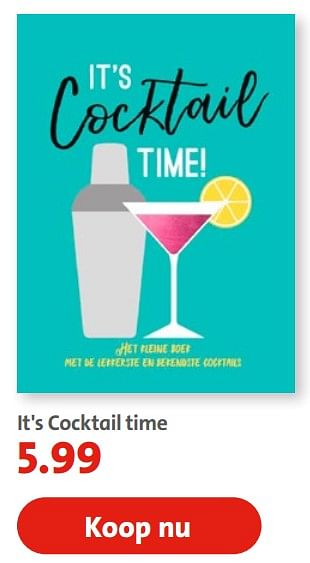 Aanbiedingen It`s cocktail time - Huismerk-Bruna - Geldig van 21/06/2021 tot 18/07/2021 bij Bruna