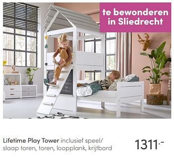 Aanbiedingen Lifetime play tower - Lifetime - Geldig van 27/06/2021 tot 03/07/2021 bij Baby & Tiener Megastore