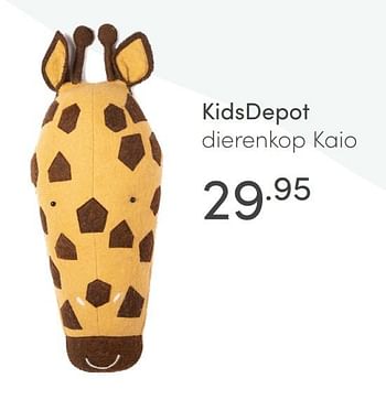 Aanbiedingen Kidsdepot dierenkop kaio - KidsDepot  - Geldig van 27/06/2021 tot 03/07/2021 bij Baby & Tiener Megastore