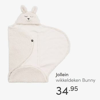 Aanbiedingen Jollein wikkeldeken bunny - Jollein - Geldig van 27/06/2021 tot 03/07/2021 bij Baby & Tiener Megastore