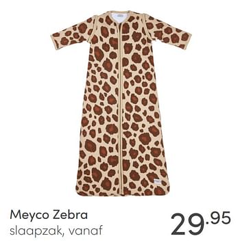 Aanbiedingen Meyco zebra slaapzak - Meyco - Geldig van 27/06/2021 tot 03/07/2021 bij Baby & Tiener Megastore