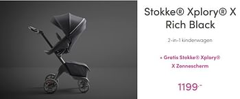 Aanbiedingen Stokke xplory x rich black 2-in-1 kinderwagen - Stokke - Geldig van 27/06/2021 tot 03/07/2021 bij Baby & Tiener Megastore