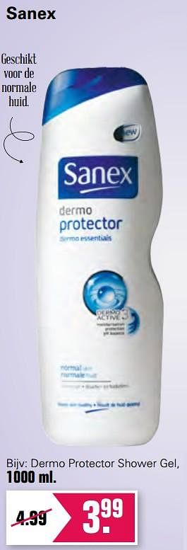 Aanbiedingen Sanex dermo protector shower gel - Sanex - Geldig van 23/06/2021 tot 10/07/2021 bij De Online Drogist