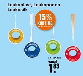 Aanbiedingen Leukosilk - Huismerk - De Online Drogist - Geldig van 23/06/2021 tot 10/07/2021 bij De Online Drogist