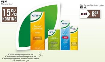Aanbiedingen Vsm derma calendulan lotion - VSM - Geldig van 23/06/2021 tot 10/07/2021 bij De Online Drogist