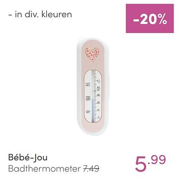 Aanbiedingen Bébé-jou badthermometer - Bebe-jou - Geldig van 27/06/2021 tot 03/07/2021 bij Baby & Tiener Megastore