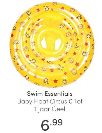 Aanbiedingen Swim essentials baby float circus 0 tot 1 jaar geel - Swim Essentials - Geldig van 27/06/2021 tot 03/07/2021 bij Baby & Tiener Megastore
