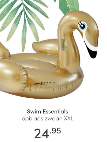 Aanbiedingen Swim essentials opblaas zwaan xxl - Swim Essentials - Geldig van 27/06/2021 tot 03/07/2021 bij Baby & Tiener Megastore