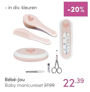 Aanbiedingen Bébé-jou baby manicureset - Bebe-jou - Geldig van 27/06/2021 tot 03/07/2021 bij Baby & Tiener Megastore