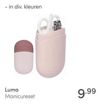 Aanbiedingen Luma manicureset - Luma Babycare - Geldig van 27/06/2021 tot 03/07/2021 bij Baby & Tiener Megastore
