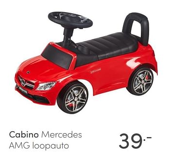 Aanbiedingen Cabino mercedes amg loopauto - Cabino - Geldig van 27/06/2021 tot 03/07/2021 bij Baby & Tiener Megastore