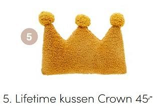 Aanbiedingen Lifetime kussen crown - Lifetime - Geldig van 04/07/2021 tot 10/07/2021 bij Baby & Tiener Megastore