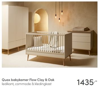 Aanbiedingen Quax babykamer flow clay + oak - Quax - Geldig van 04/07/2021 tot 10/07/2021 bij Baby & Tiener Megastore