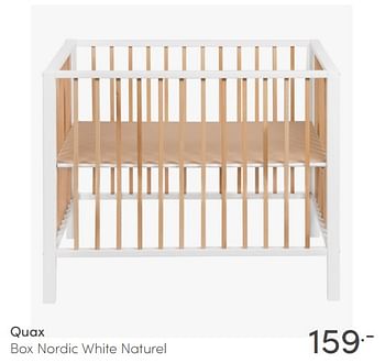 Aanbiedingen Quax box nordic white naturel - Quax - Geldig van 04/07/2021 tot 10/07/2021 bij Baby & Tiener Megastore
