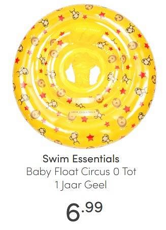 Aanbiedingen Swim essentials baby float circus - Swim Essentials - Geldig van 04/07/2021 tot 10/07/2021 bij Baby & Tiener Megastore