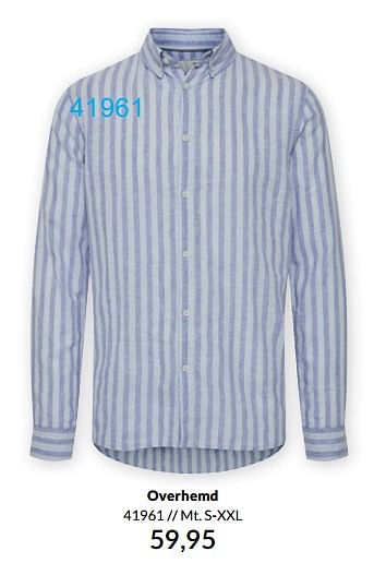 Aanbiedingen Overhemd - Solid - Geldig van 25/05/2021 tot 31/08/2021 bij Bonaparte