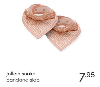 Aanbiedingen Jollein snake bandana slab - Jollein - Geldig van 04/07/2021 tot 10/07/2021 bij Baby & Tiener Megastore