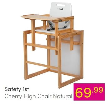 Aanbiedingen Safety 1st cherry high chair natural - Safety 1st - Geldig van 04/07/2021 tot 10/07/2021 bij Baby & Tiener Megastore