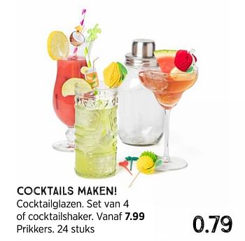 Aanbiedingen Cocktailglazen - Huismerk - Xenos - Geldig van 05/07/2021 tot 18/07/2021 bij Xenos