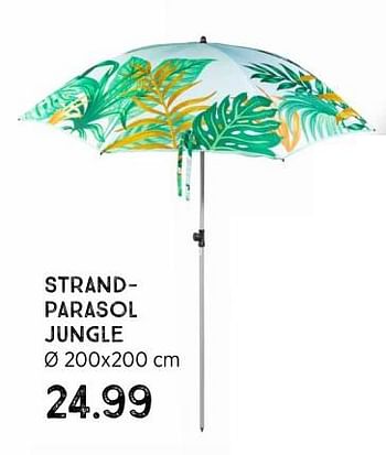 Aanbiedingen Strandparasol jungle - Huismerk - Xenos - Geldig van 05/07/2021 tot 18/07/2021 bij Xenos