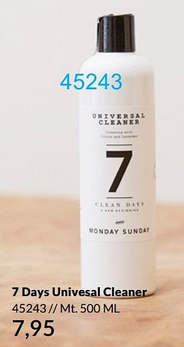 Aanbiedingen 7 days univesal cleaner - Monday Sunday - Geldig van 25/05/2021 tot 31/08/2021 bij Bonaparte