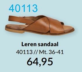 Aanbiedingen Leren sandaal - Huismerk - Bonaparte - Geldig van 25/05/2021 tot 31/08/2021 bij Bonaparte