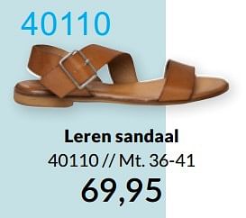 Aanbiedingen Leren sandaal - Huismerk - Bonaparte - Geldig van 25/05/2021 tot 31/08/2021 bij Bonaparte