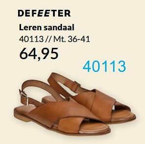 Aanbiedingen Leren sandaal - Defeeter - Geldig van 25/05/2021 tot 31/08/2021 bij Bonaparte