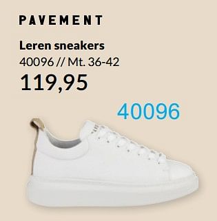 Aanbiedingen Leren sneakers - Pavement - Geldig van 25/05/2021 tot 31/08/2021 bij Bonaparte